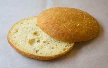 Home-made cornbread bun...